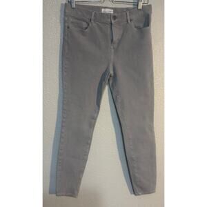LOFT Women’s Jeans Size 10 Light Gray Skinny Stretch Denim Mid Rise Ankle